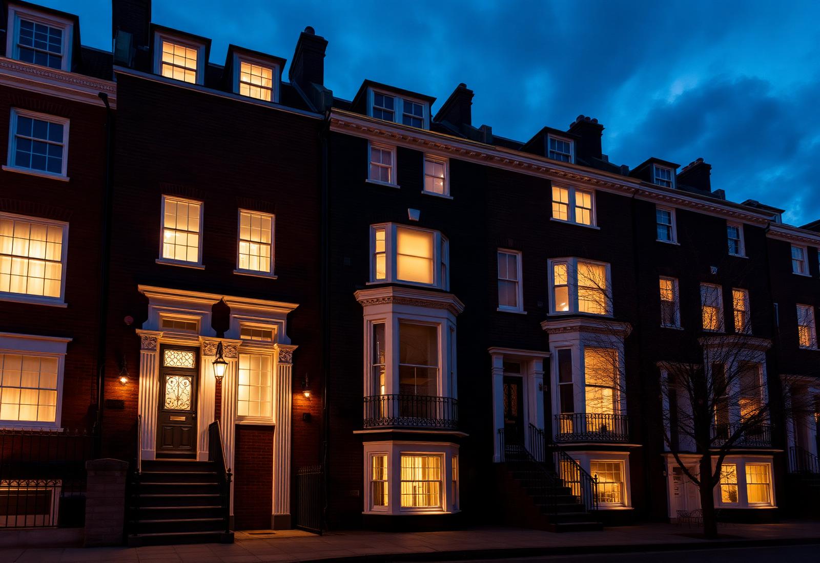 Elegant Liverpool townhouse at dusk
